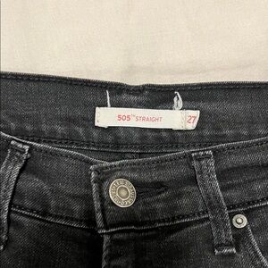 Levi's 505 Straight “Faded Black” Jeans